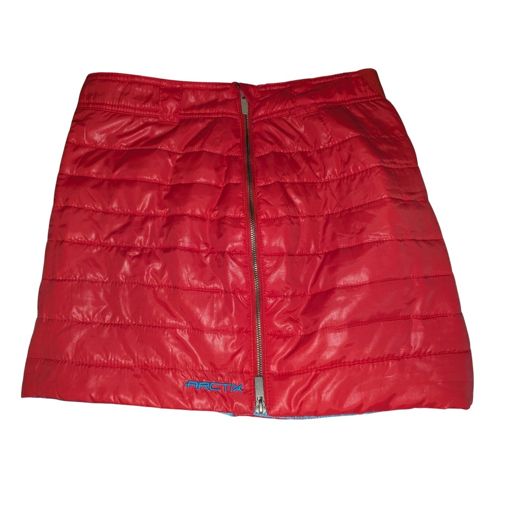 Arctix Womens Insulated Quilted Skirt Orange Red ZipUp Puffer‎ Winter Ski Cute S - Picture 5 of 7